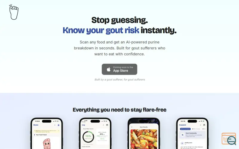 Screenshot of No Gout: AI Gout Food Scanner
