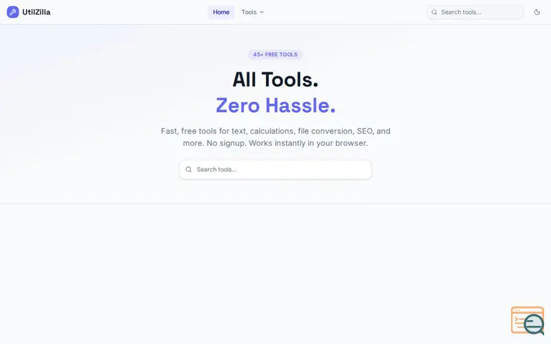 Screenshot of UtilZilla