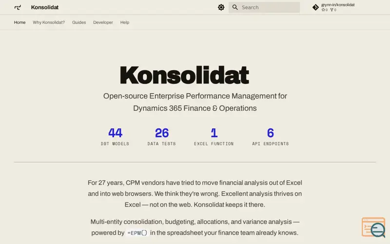 Screenshot of Konsolidat 