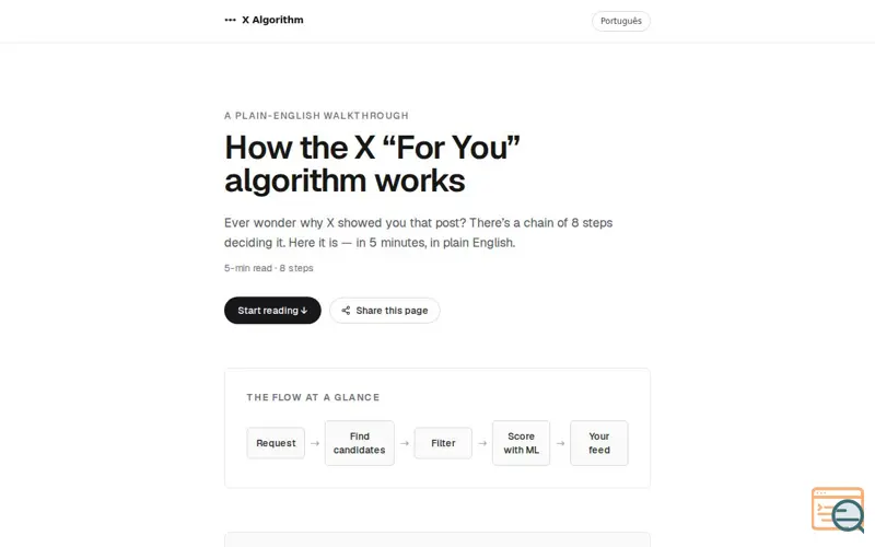 Screenshot of X open sourced their algorithm