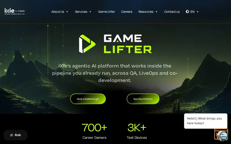 Screenshot of iXie Gaming, a launch using Yoast