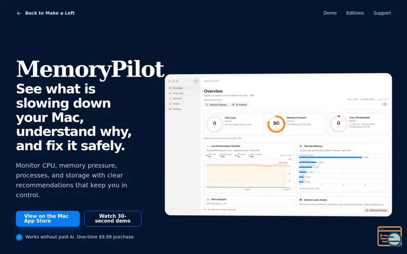 Screenshot of MemoryPilot
