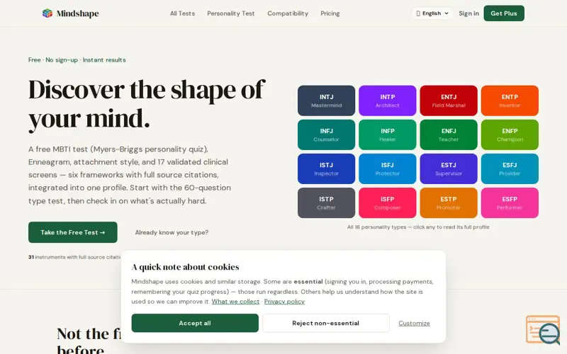 Screenshot of Mindshape