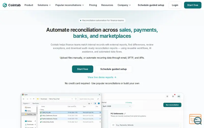 Screenshot of Cointab