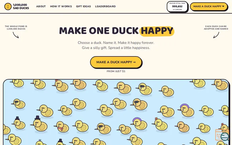Screenshot of The Million Sad Ducks