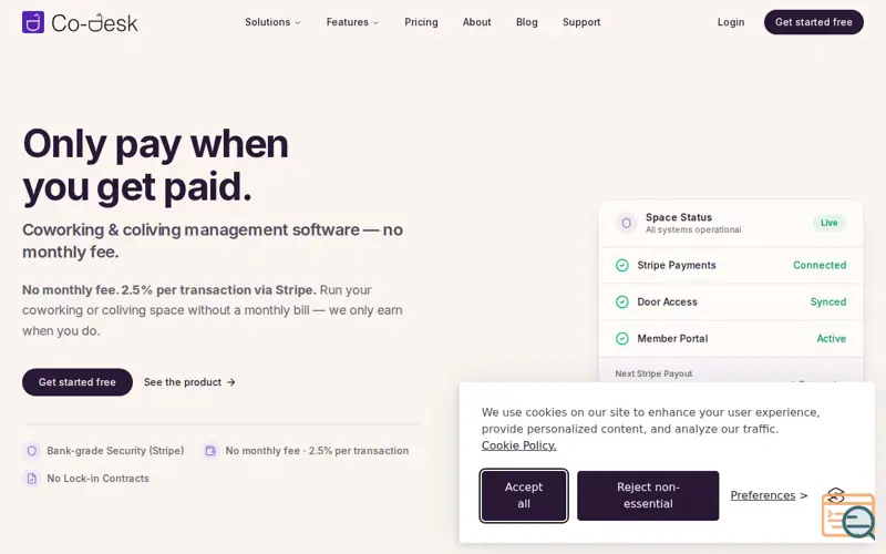 Screenshot of Co-Desk