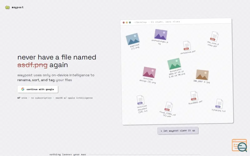 Screenshot of waypost