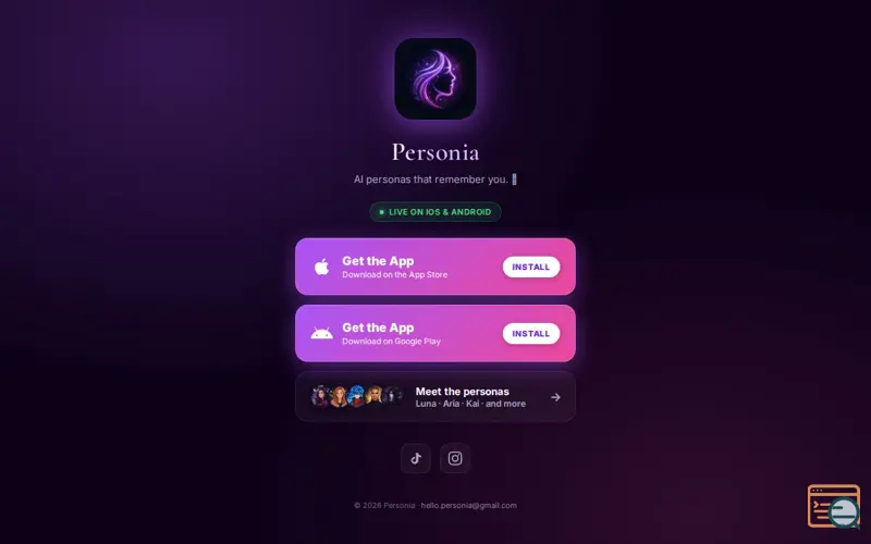 Screenshot of Personia