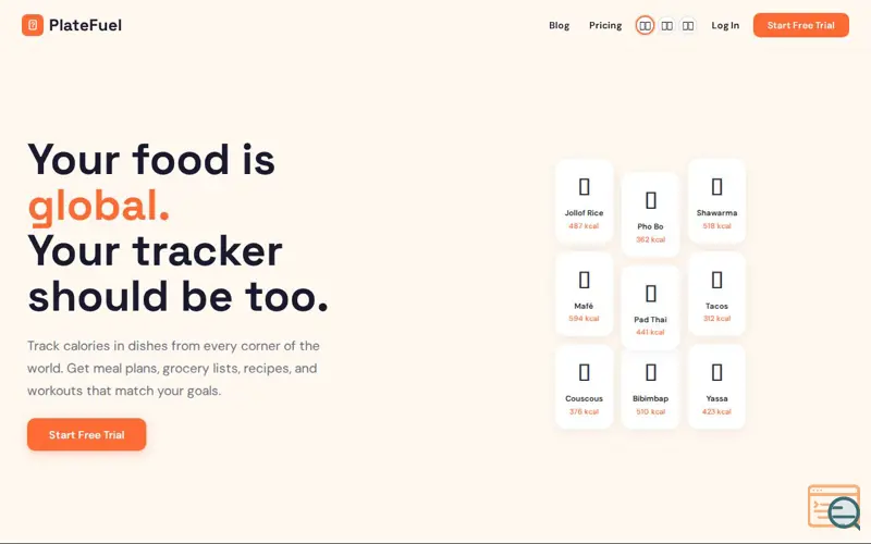 Screenshot of PlateFuel