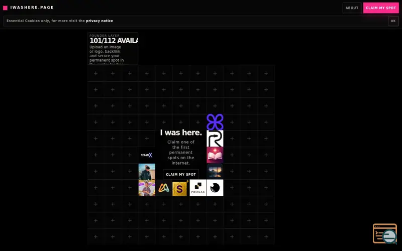Screenshot of iwashere.page