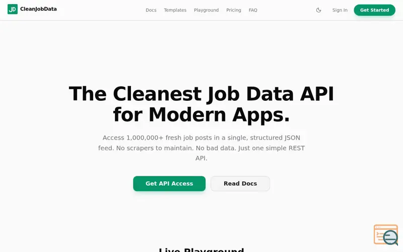 Screenshot of CleanJobData