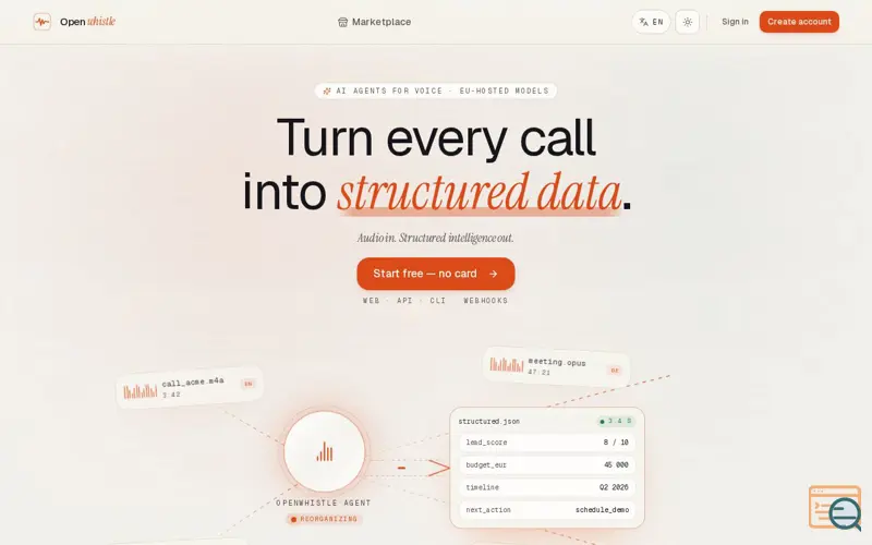Screenshot of OpenWhistle