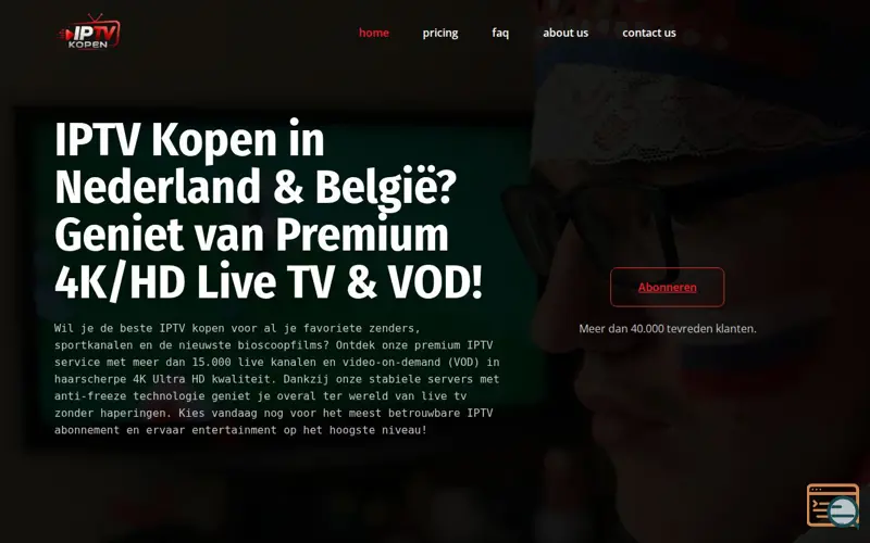 Screenshot of kopeniptv, a launch using CanvasJS
