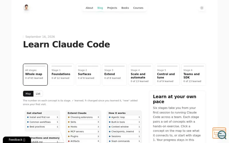 Screenshot of Learn Claude Code, a launch using Loopback