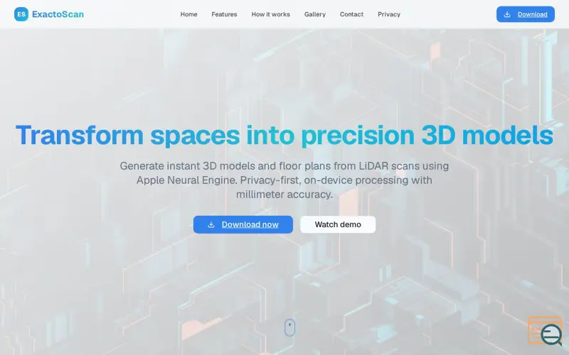 Screenshot of ExactoScan
