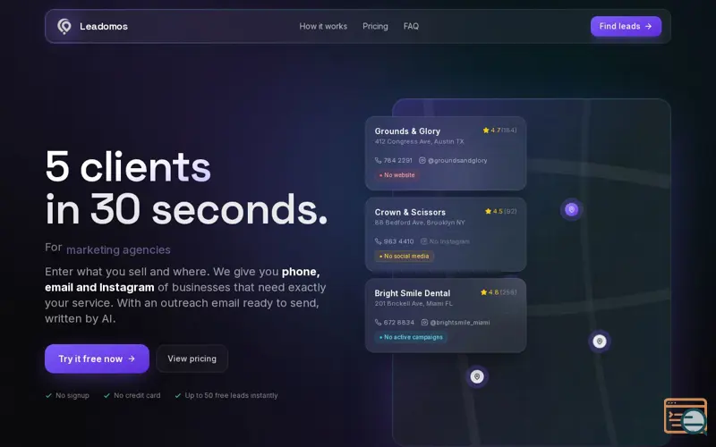 Screenshot of Leadomos