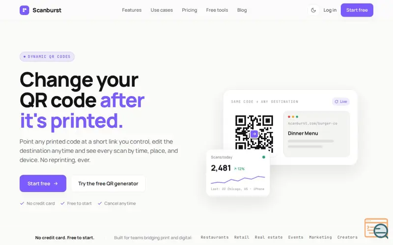 Screenshot of Scanburst