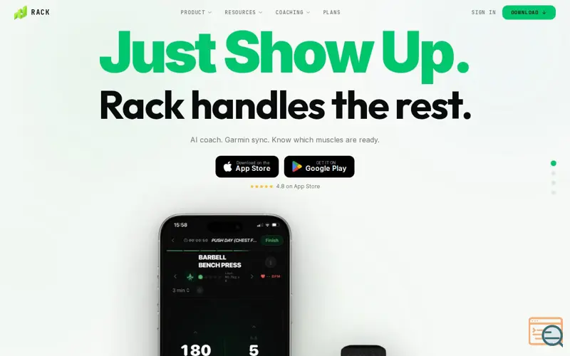 Screenshot of Rack
