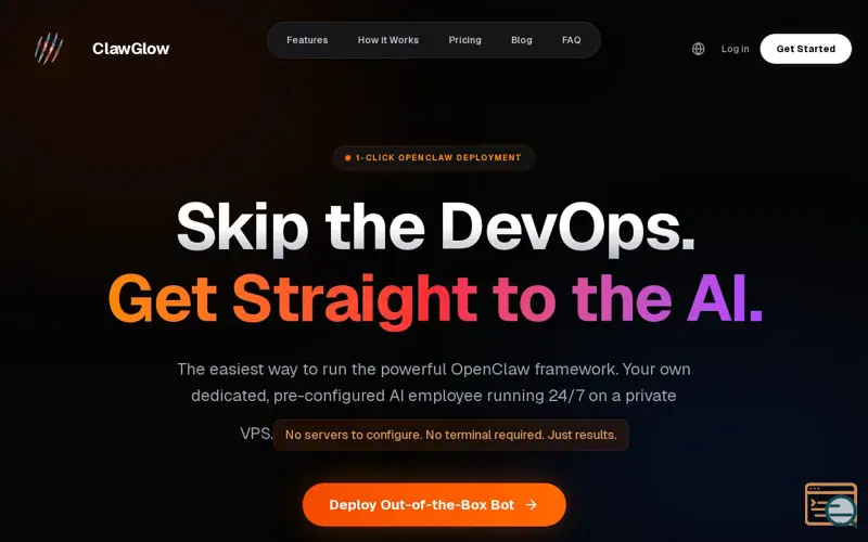Screenshot of ClawGlow