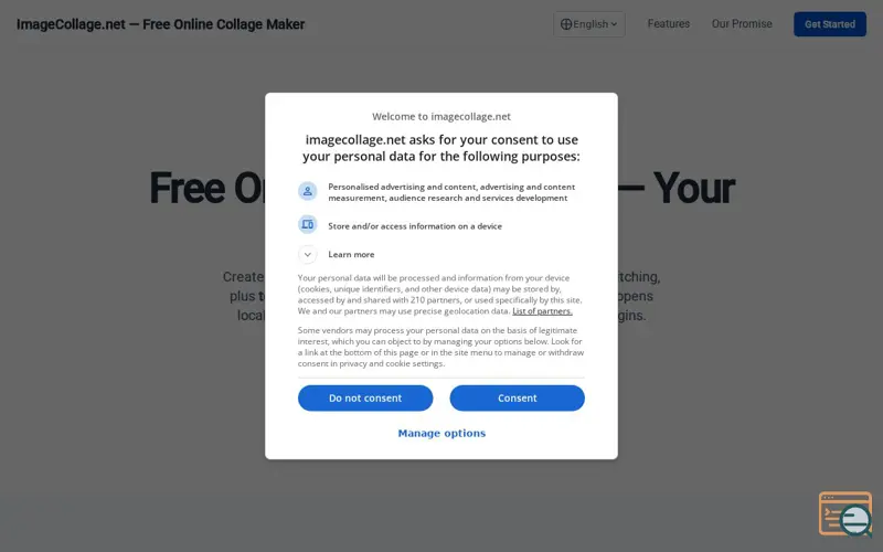 Screenshot of Free Online Collage & Annotation Tool