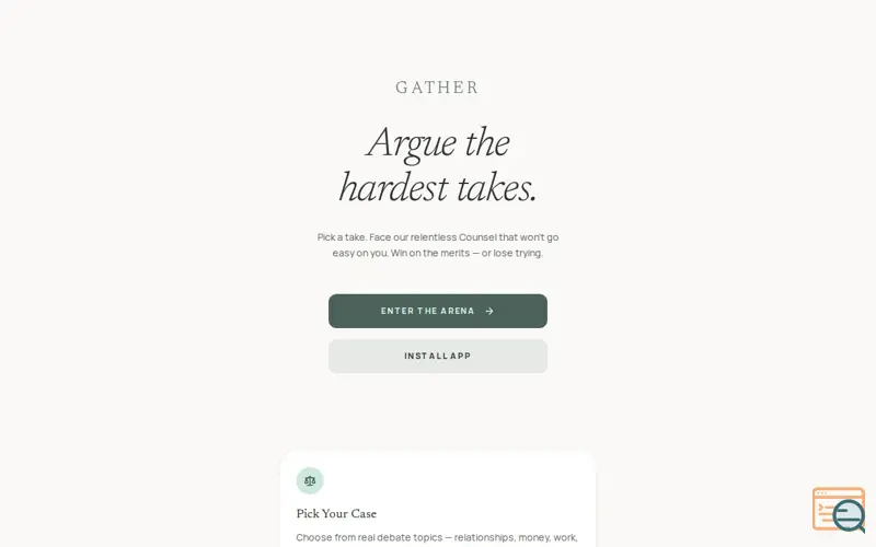 Screenshot of Gather