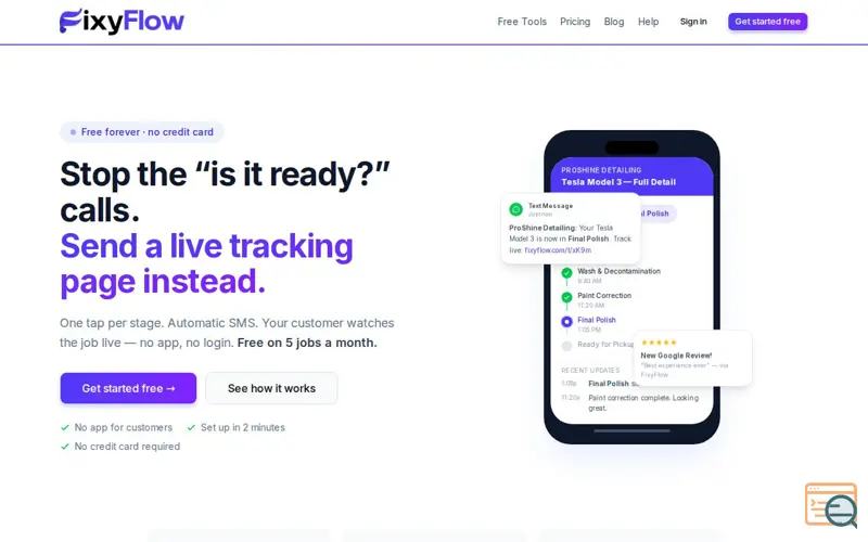 Screenshot of FixyFlow