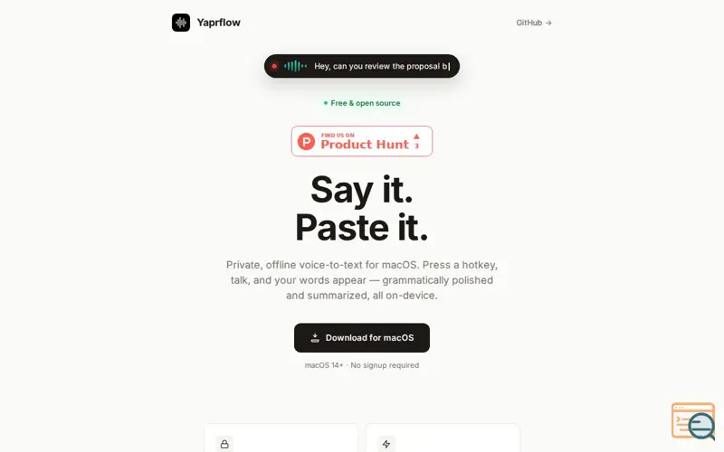 Screenshot of Yaprflow