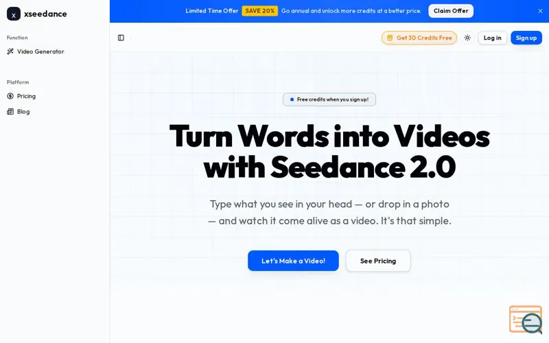 Screenshot of xseedance