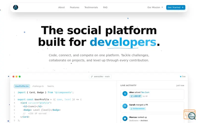 Screenshot of Axera