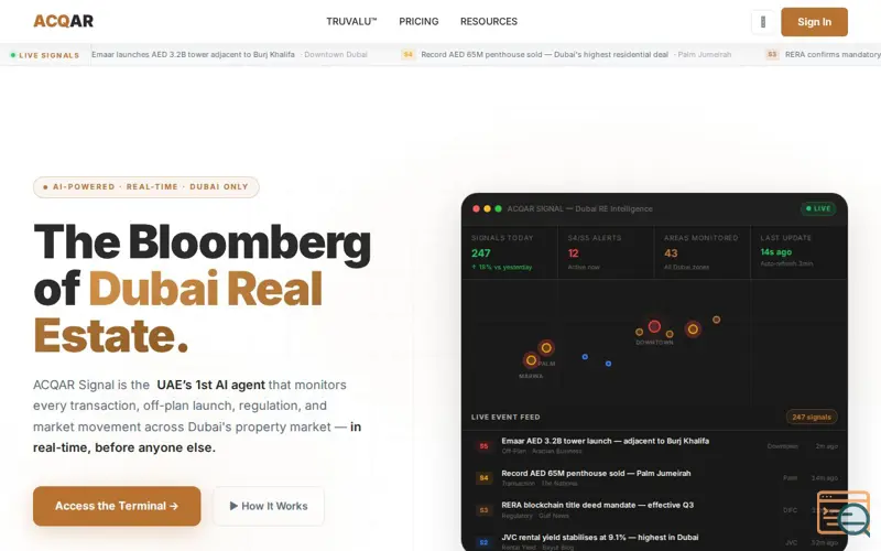 Screenshot of ACQAR