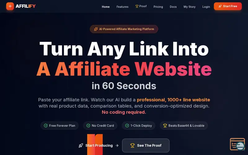 Screenshot of AFFILIFY
