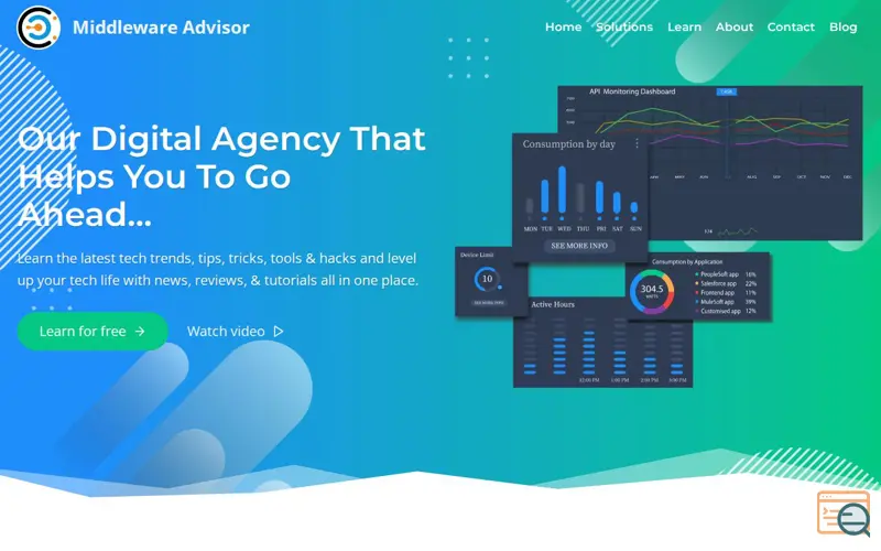 Screenshot of Middleware Advisor