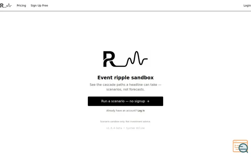 Screenshot of Ripple, a launch using Zeabur