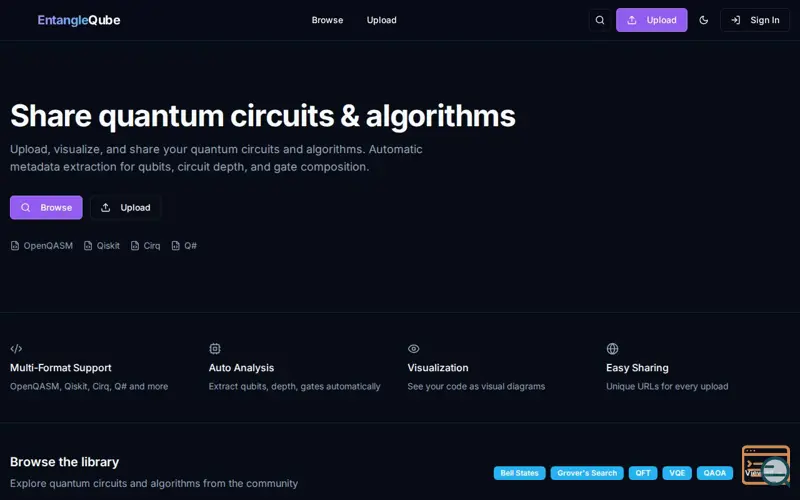 Screenshot of EntangleQube