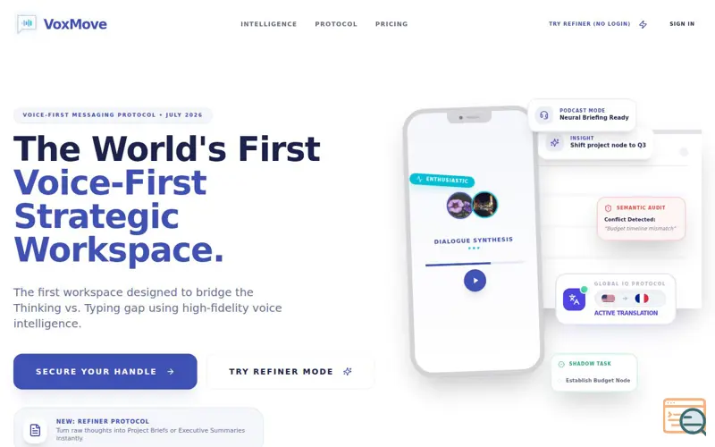Screenshot of VoxMove
