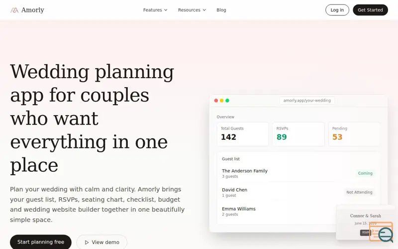 Screenshot of amorly.app