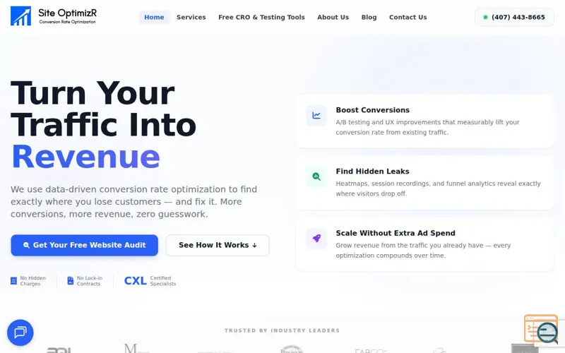 Screenshot of Site OptimizR