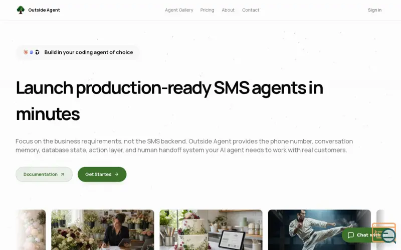 Screenshot of Outside Agent