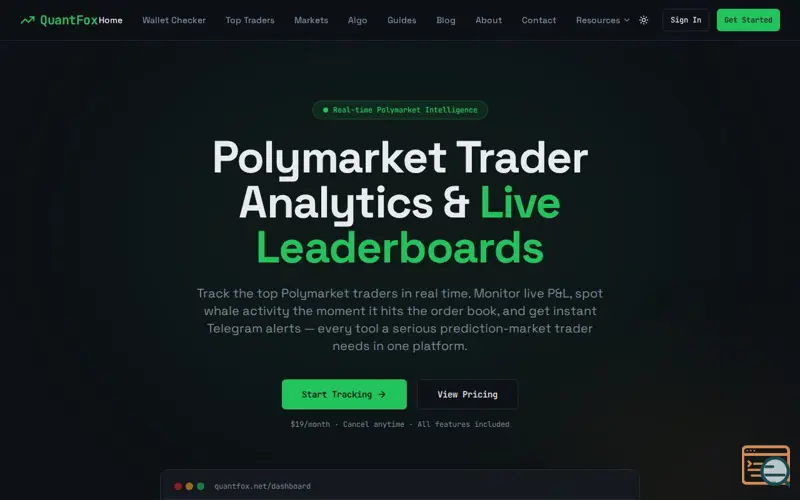 Screenshot of QuantFox