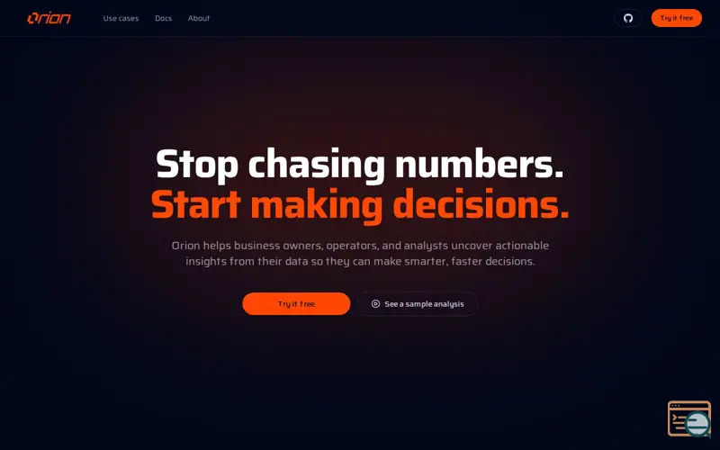 Screenshot of Orion AI