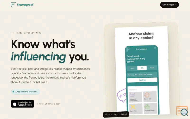 Screenshot of Frameproof