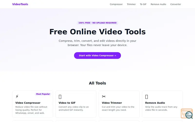 Screenshot of ZipVid