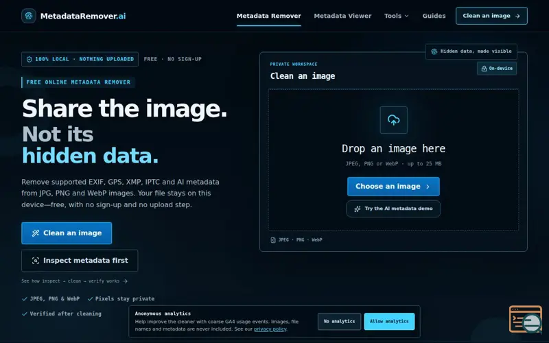Screenshot of Metadata Remover