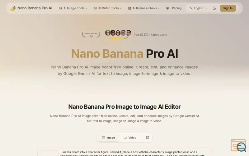 Screenshot of Nano Banana Pro AI