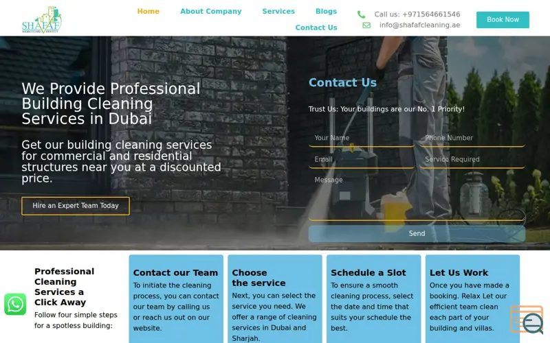 Screenshot of Shafaf Cleaning 