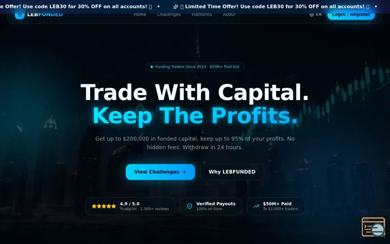 Screenshot of Leb Funded