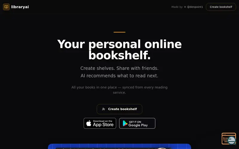 Screenshot of libraryai