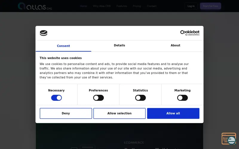 Screenshot of Atlas CMS