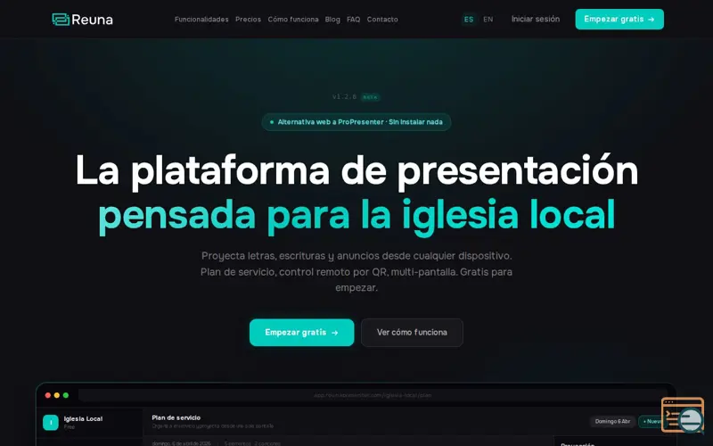 Screenshot of Reuna Presenter