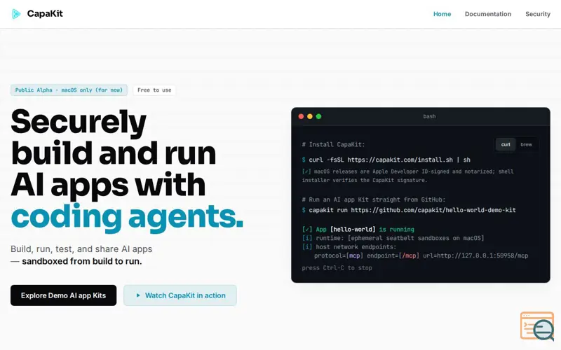 Screenshot of Capakit